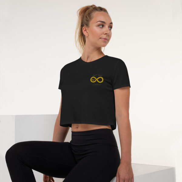 Women's Limitless Crop Tops (Yellow Gold Logo) - Image 3