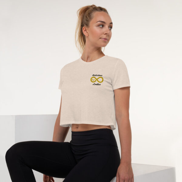 Women's Limitless Crop Tops (Yellow Gold Logo) - Image 5