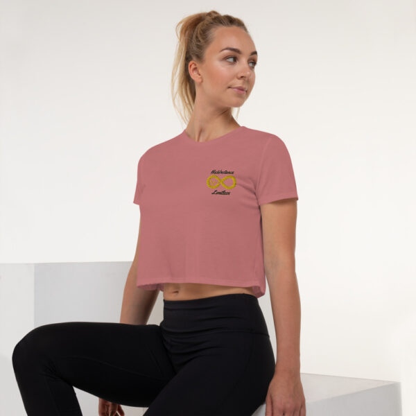 Women's Limitless Crop Tops (Yellow Gold Logo)