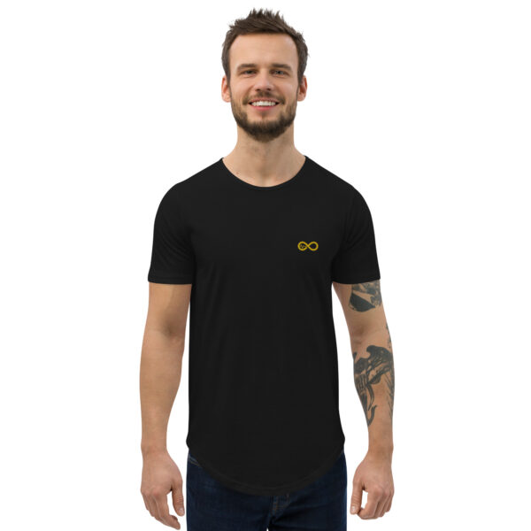 Men's Infinity Curve Crew Tees (Yellow Gold Logo)