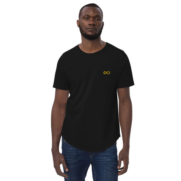 Men's Infinity Curve Crew Tees (Yellow Gold Logo) - Image 2