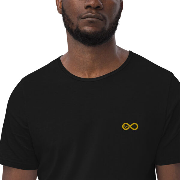 Men's Infinity Curve Crew Tees (Yellow Gold Logo) - Image 4