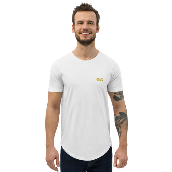 Men's Infinity Curve Crew Tees (Yellow Gold Logo) - Image 39