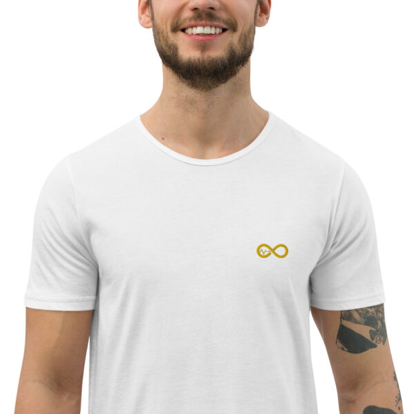 Men's Infinity Curve Crew Tees (Yellow Gold Logo) - Image 38