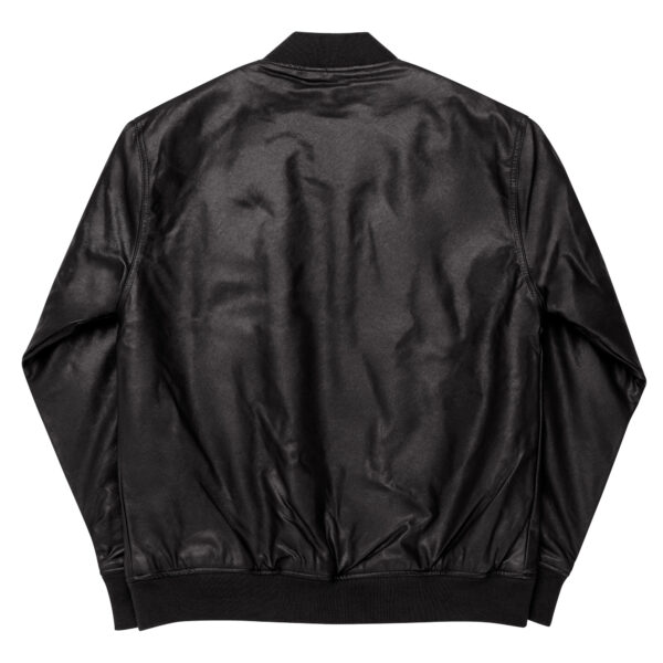 Men's Infinity Leather Bomber Jacket - Image 4